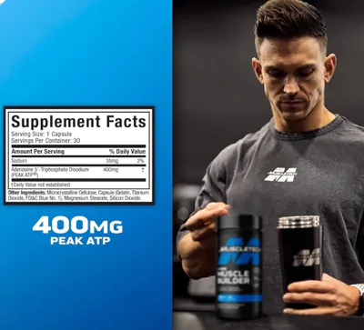 Muscler Builder 400mg, Construtor Muscular, 60 cápsulas, Muscletech