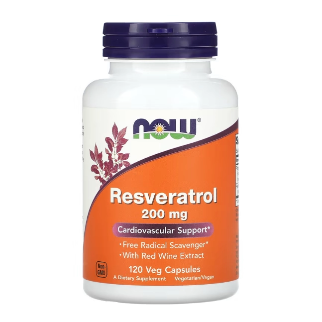 Resveratrol Natural, 200mg, 120 Cápsulas, Now