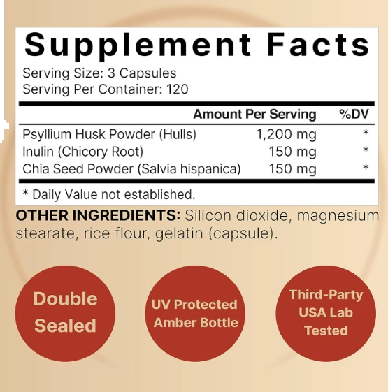Psyllium Hush 1500mg, 360 Capsulas, Naturebell