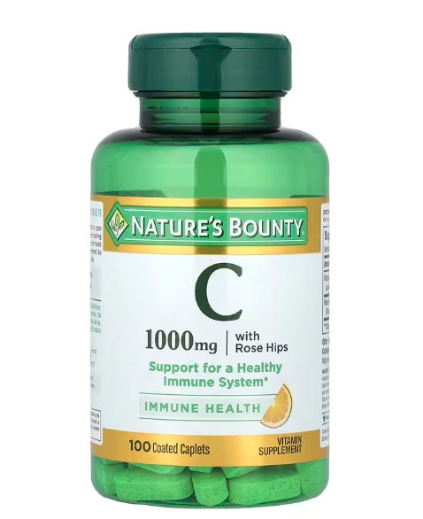 Vitamina C 1000mg com Rosa Mosqueta, 100 Cápsulas, Nature's Bounty