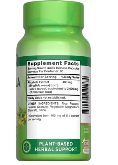 Rhodiola Rosea, 2000mg, 120 Cápsulas, Nature's Truth