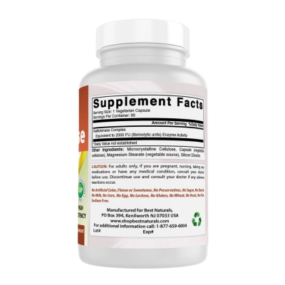 Nattokinase 2000 FU, 100mg, 90 Cápsulas, Best Naturals