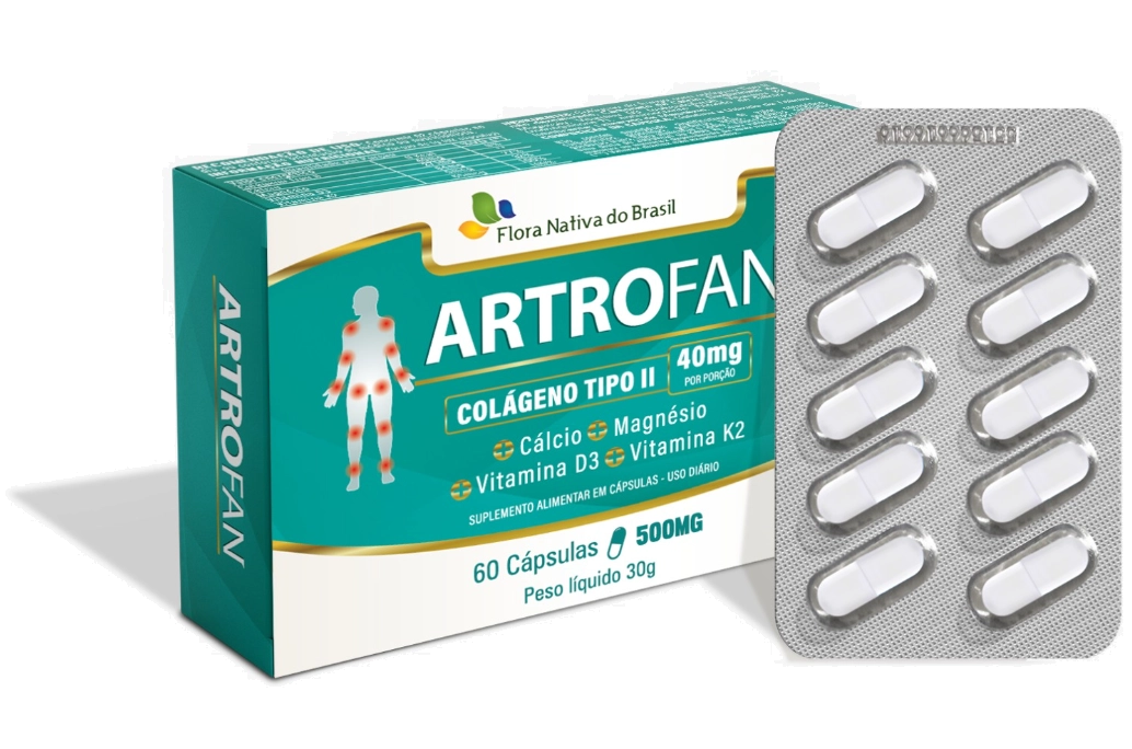 Artrofan, 500mg, 60 Cápsulas, Flora Nativa do Brasil