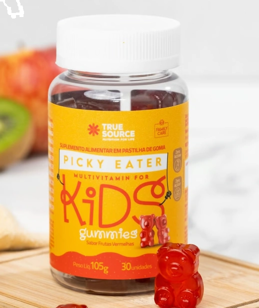 Multivitamínico Picky Eater Kids, 30 Gomas Sabor frutas, True Source