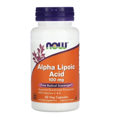 Ácido Alfa-Lipoico 100mg, Cápsulas Opções, Now