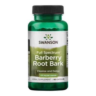 Barberry Root Bark, Equilíbrio Digestivo e Saúde do Organismo, 60 Cápsulas, Swanson