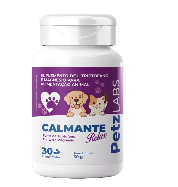 Calmante Relax Patz, 30 comprimidos, Petz Labs