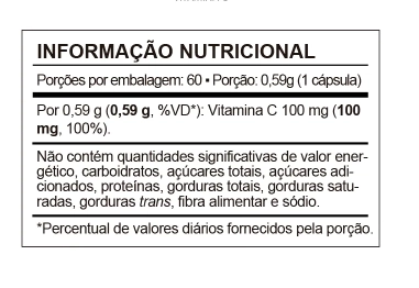 Vitamina C 500mg, 60 Cápsulas, QualyNutri