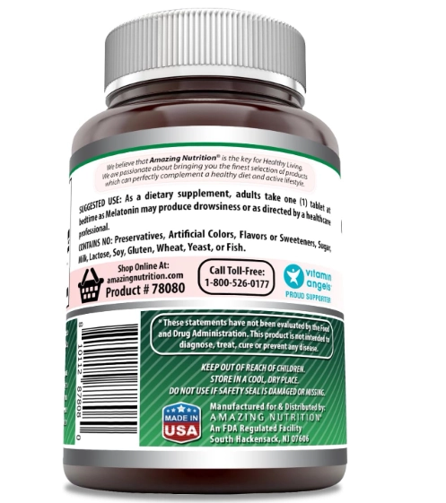 Melatonina 3mg, 365 Comprimidos, Amazing Formulas