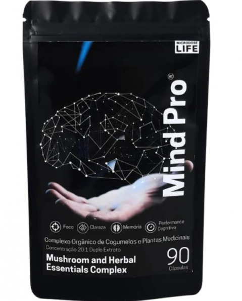 Mind Pro, Biohacker Auxilio ao Foco Concentração e Equilíbrio Emocional, 90 Cápsulas, Microdose Life