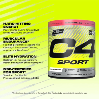 C4 Cellucor Sport Pre Workout 200mg Cafeína + Creatina + Beta-Alanina, Cellucor