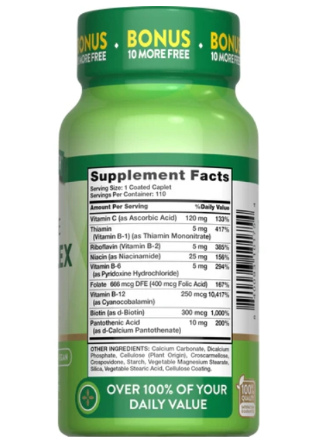 Complexo B com Vitamina C, 100 Cápsulas, Nature's Truth