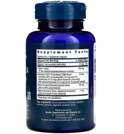7-Keto DHEA Metabolite, 100mg, 60 Cápsulas, Life Extension