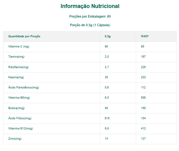 Complexo B Max, 60 Cápsulas, Lauton Nutrition