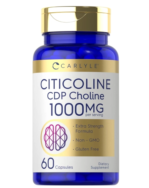 Citicoline CDP Choline 1000mg, 60 Cápsulas, Carlyle