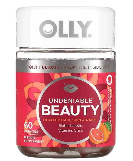 Undeniable Beauty, Beleza Inegável com Biotina e Queratina, 60 Gomas Sabor Toranja, OLLY