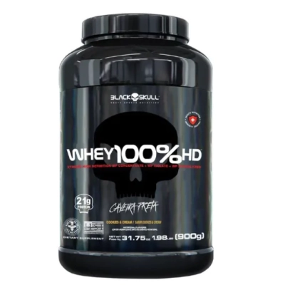 Whey 100% HD, 900g, Sabores, Black Skull