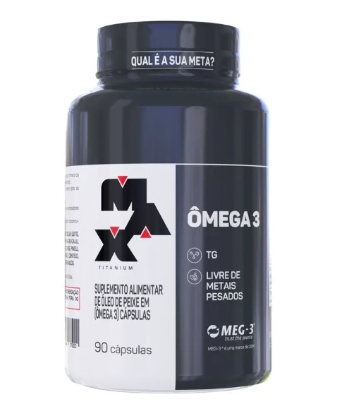 Ômega 3, Livre de metais pesados, EPA 540/ DHA 360, 90 Cápsulas, Max Titanium