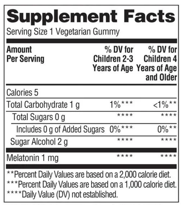 Melatonina Kids 1mg, 120 Gomas Zero açúcar, Spring Valley