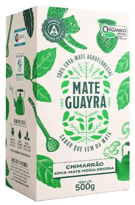 Erva-mate Orgânica, Chimarrão Moída Grossa, 500g, Mate Guayrá