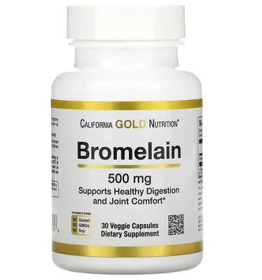 Bromelina, 500 mg, 30 Cápsulas, California Gold