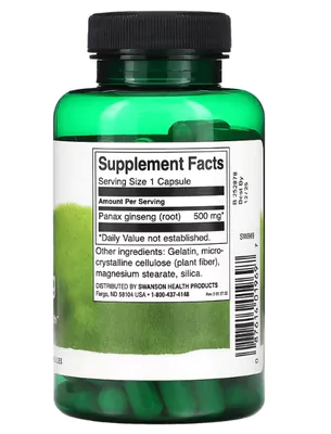 Ginseng Coreano 500mg, 100 Cápsulas, Swanson