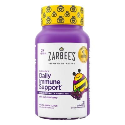 Daily Immune Support Kids, Imunidade Infantil e Bem-Estar Diário, 21 Gummies, Zarbee’s