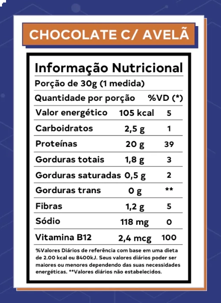 Proteína, Sabor Chocolate com Avelã, 450g, Dobro