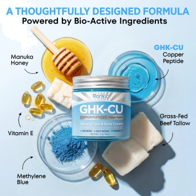 GHK-Cu Peptídeo em Creme, 60g, RONKIE