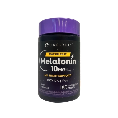 Melatonin, 10mg, 180 Tablets, Carlyle 
