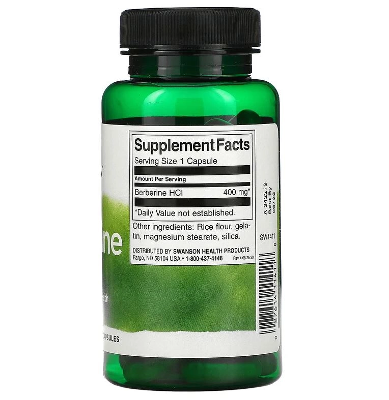 Berberina, 400mg, 60 Cápsulas, Swanson