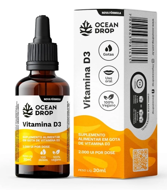 Vitamina D3 2000UI, 30ml, Ocean Drop