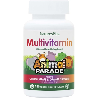 Multivitaminico KIDS Animal Parade, 180 Comprimidos Mastigáveis, NaturesPlus