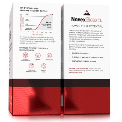 GF-9 Suplemento para Aumentar o Hormônio do Crescimento (HGH) Masculino, 120 Cápsulas, Novex Biotech