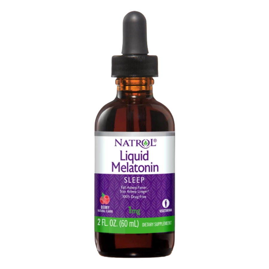 Melatonina Líquida (Sabor Framboesa), 1mg, 60ml, Natrol