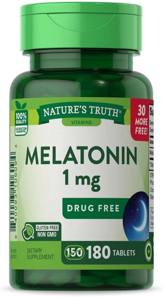 Melatonina 1mg, 180 comprimidos, Nature's Truth
