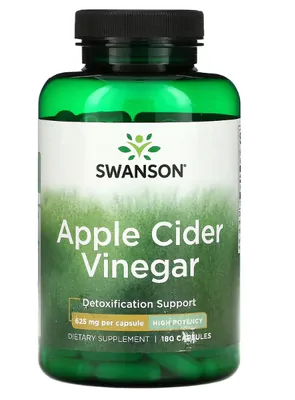 Apple Cider Vinegar (Vinagre de Maçã), 625mg, 180 Cápsulas, Swanson
