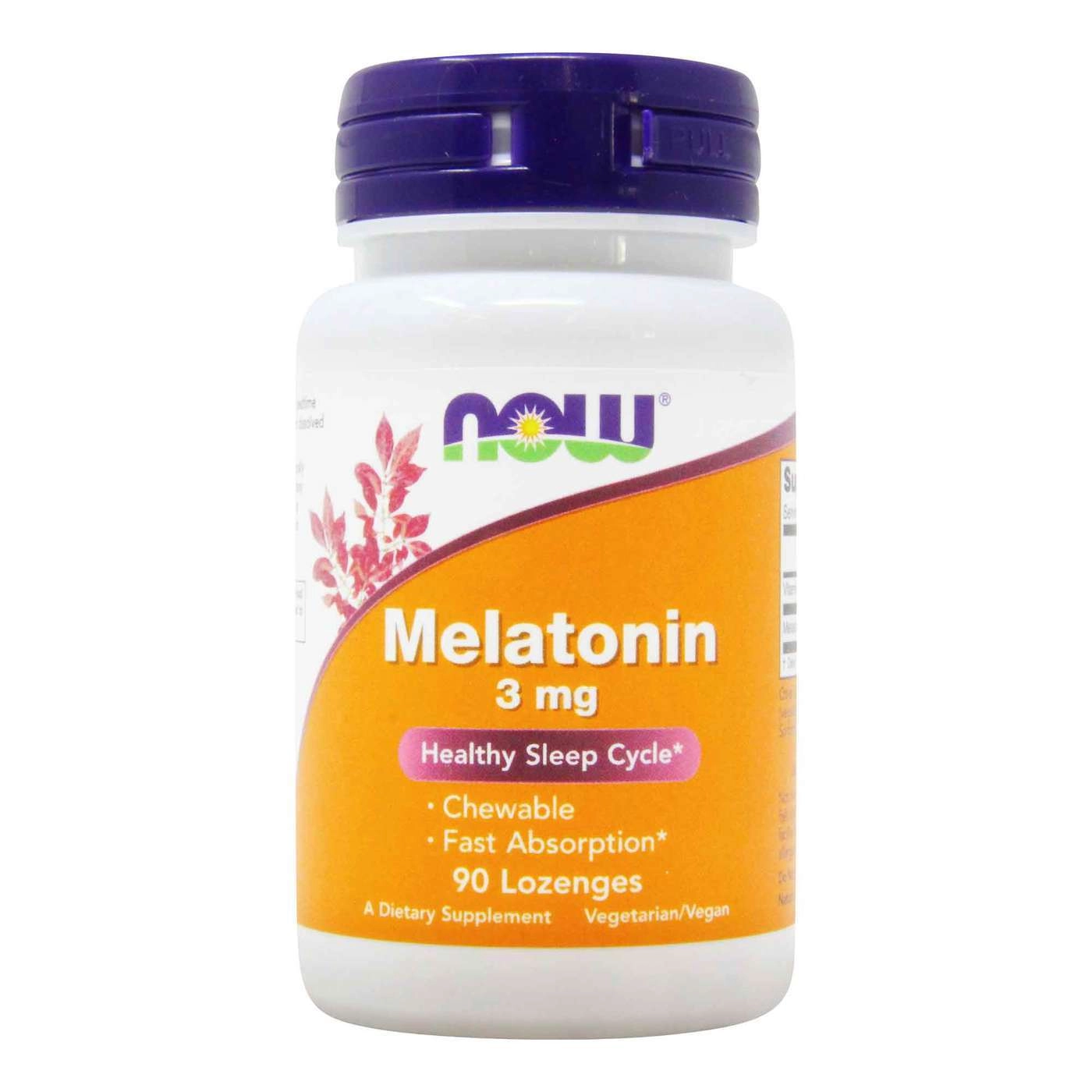 Melatonina 3mg, 90 Pastilhas, Now