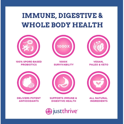 Probiótico & Antioxidante, 3 Bilhões Cells, 90 Cápsulas, Just Thrive