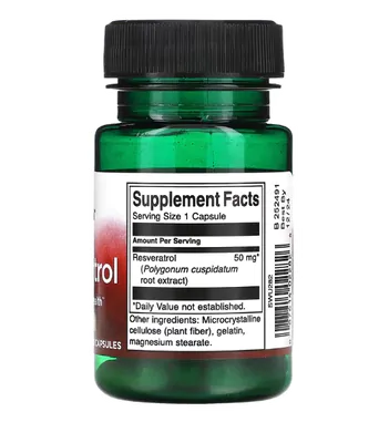 Resveratrol 50mg (Por capsula) , 30 capsulas, Swanson