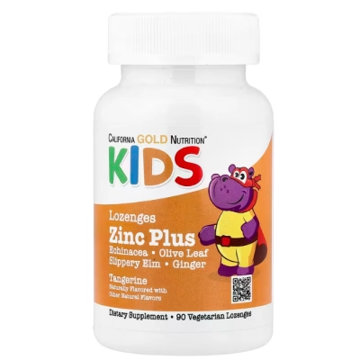 Zinco Plus para Crianças, 90 Pastilhas Sabor Tangerina, California Gold Nutrition
