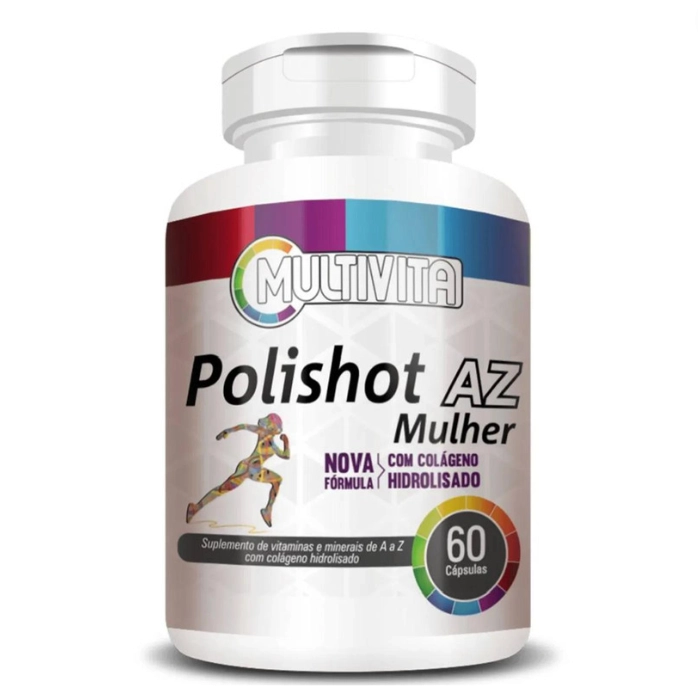 Polishot AZ Mulher (Multivitamínico Feminino), 60 Cápsulas, Flora Nativa