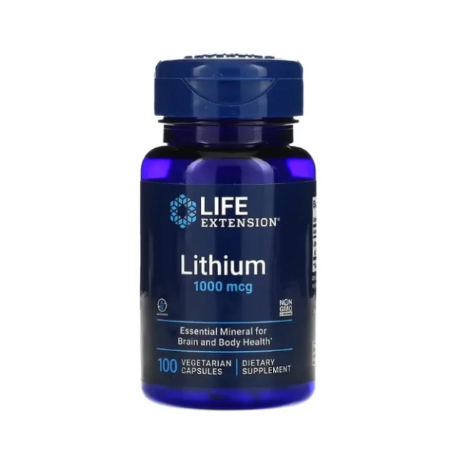Lithium, 1.000mcg, 100 Cápsulas, Life Extension