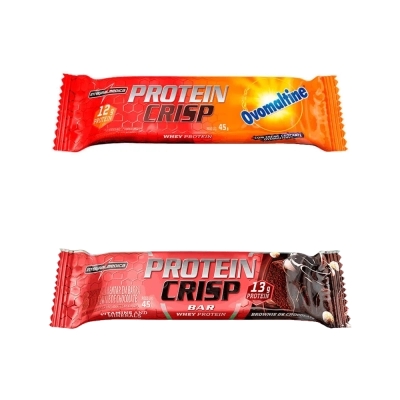 Barra Proteína, Crisp Bar, Sabores, 3 Unidades, 45g Cada, Integralmedica