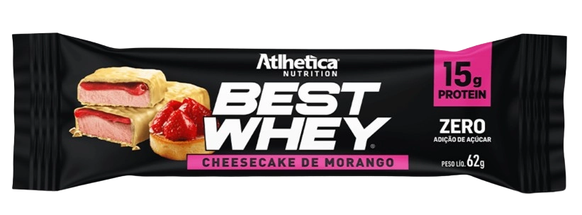 Barra Best Whey Bar, Sabores, 3 Unidades 62g Cada, Atlhetica Nutrition