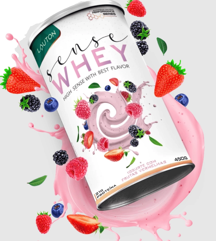 Sense Whey Performance Series, Sabor Frutas Vermelhas, 450g, Lauton Nutrition