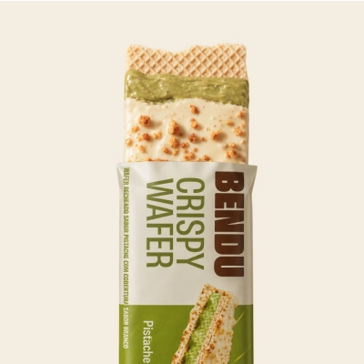 Crispy Wafer, 10g de Proteína,  Sem Açúcar, Kit com 3 Unidades, Sabores, Bendu
