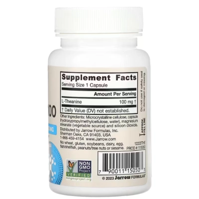 Theanina 100, 100mg, 60 Cápsulas, Jarrow Formulas