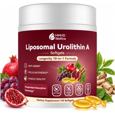 Urolitina A Lipossomal 1000mg, Premium 10 em 1, 90 Cápsulas, HMHDWelltra