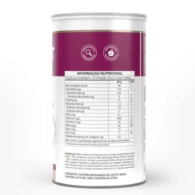 Isofort Beauty 450g, Whey Protein Isolado, Hidrolisado e Concentrado, Sabores, 21g de Proteína Por Porção, Vitafor